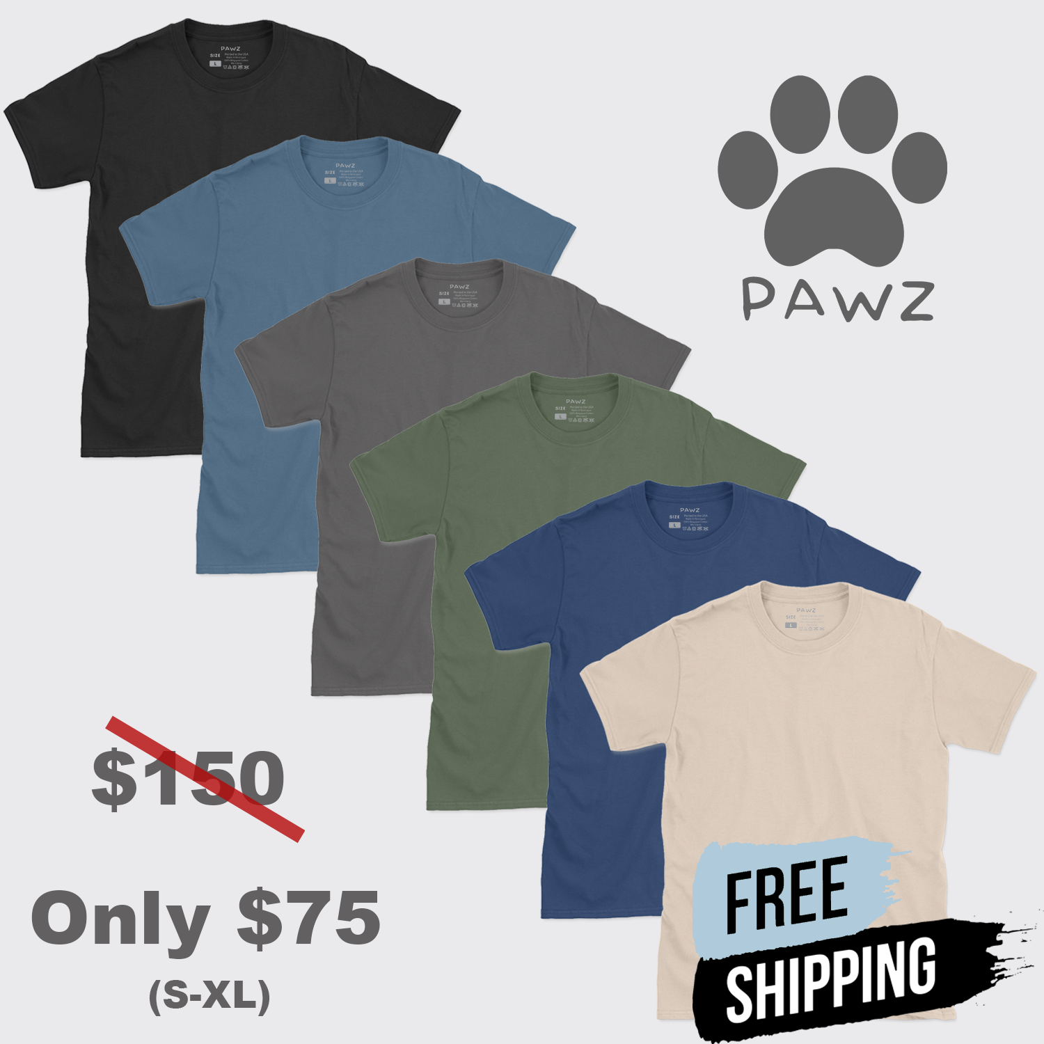 Dark (6-Pack) Tshirt Bundle (Adult Short Sleeve T-Shirts)