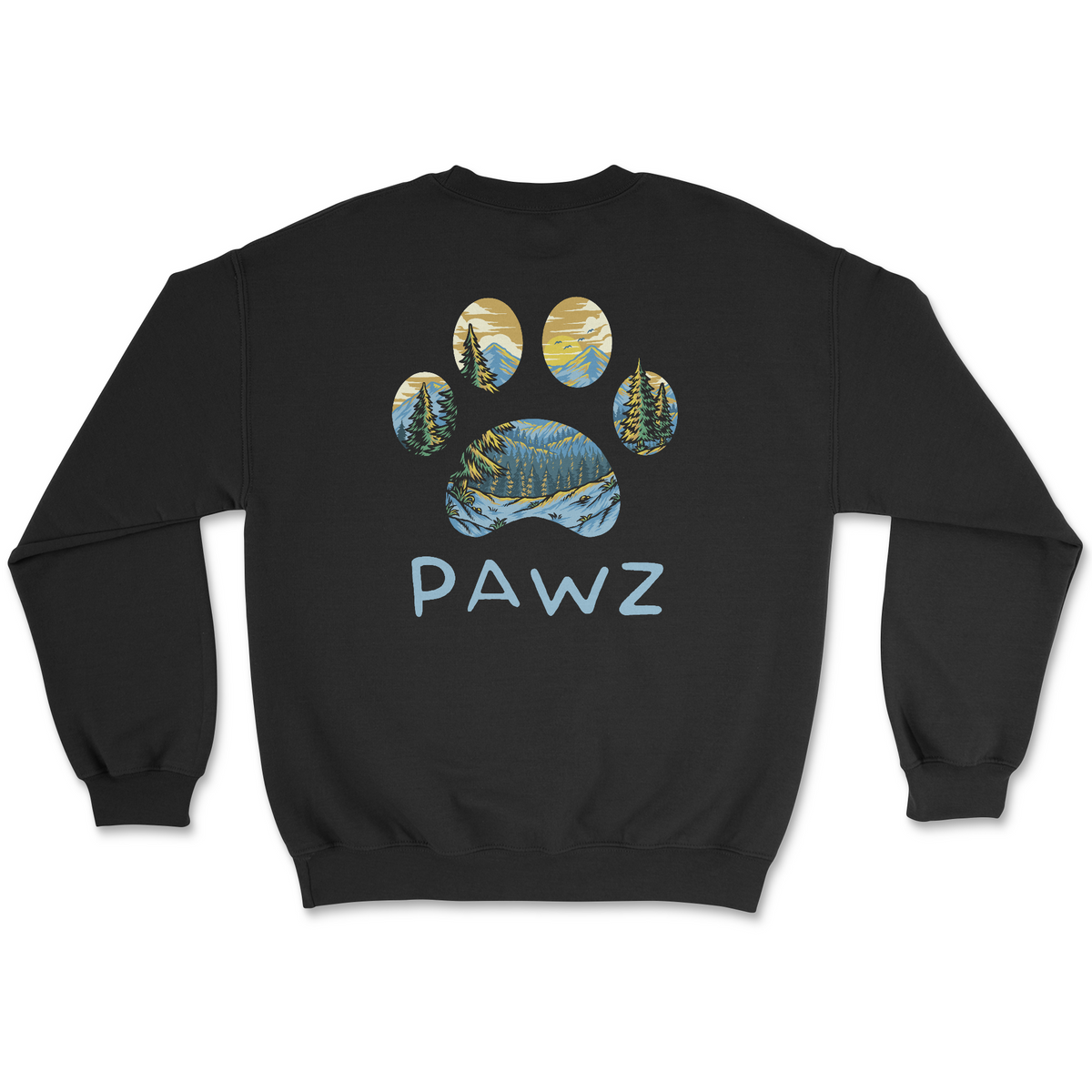 Mountain Landscape (Adult Crewneck) (Black)