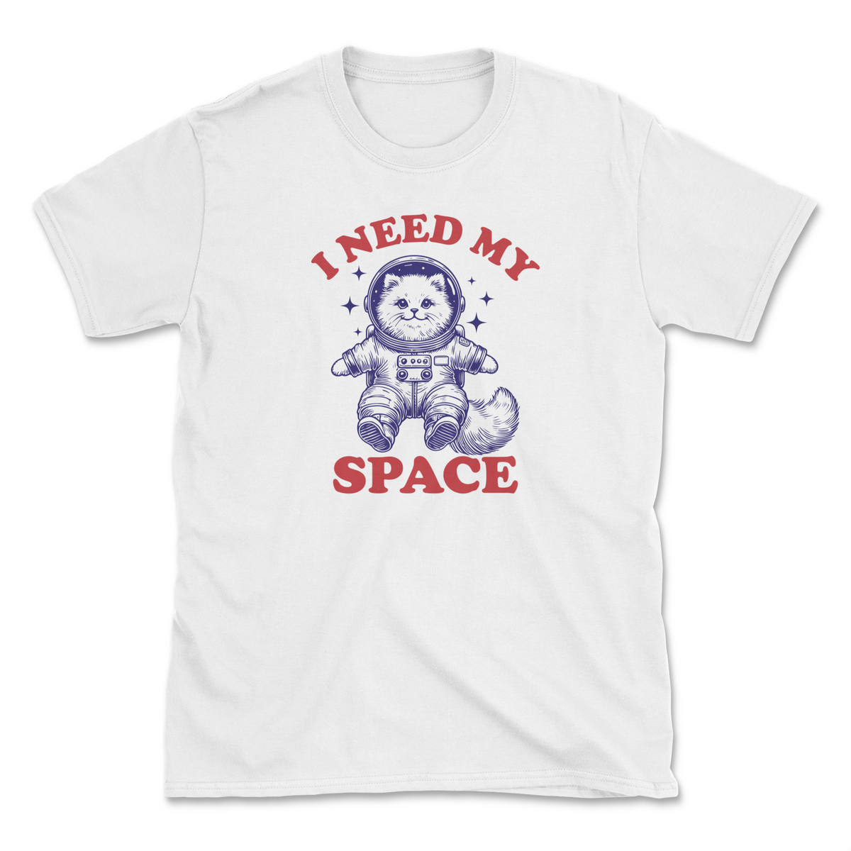 I Need My Space - Front Print (Adult Short Sleeve T-Shirt)