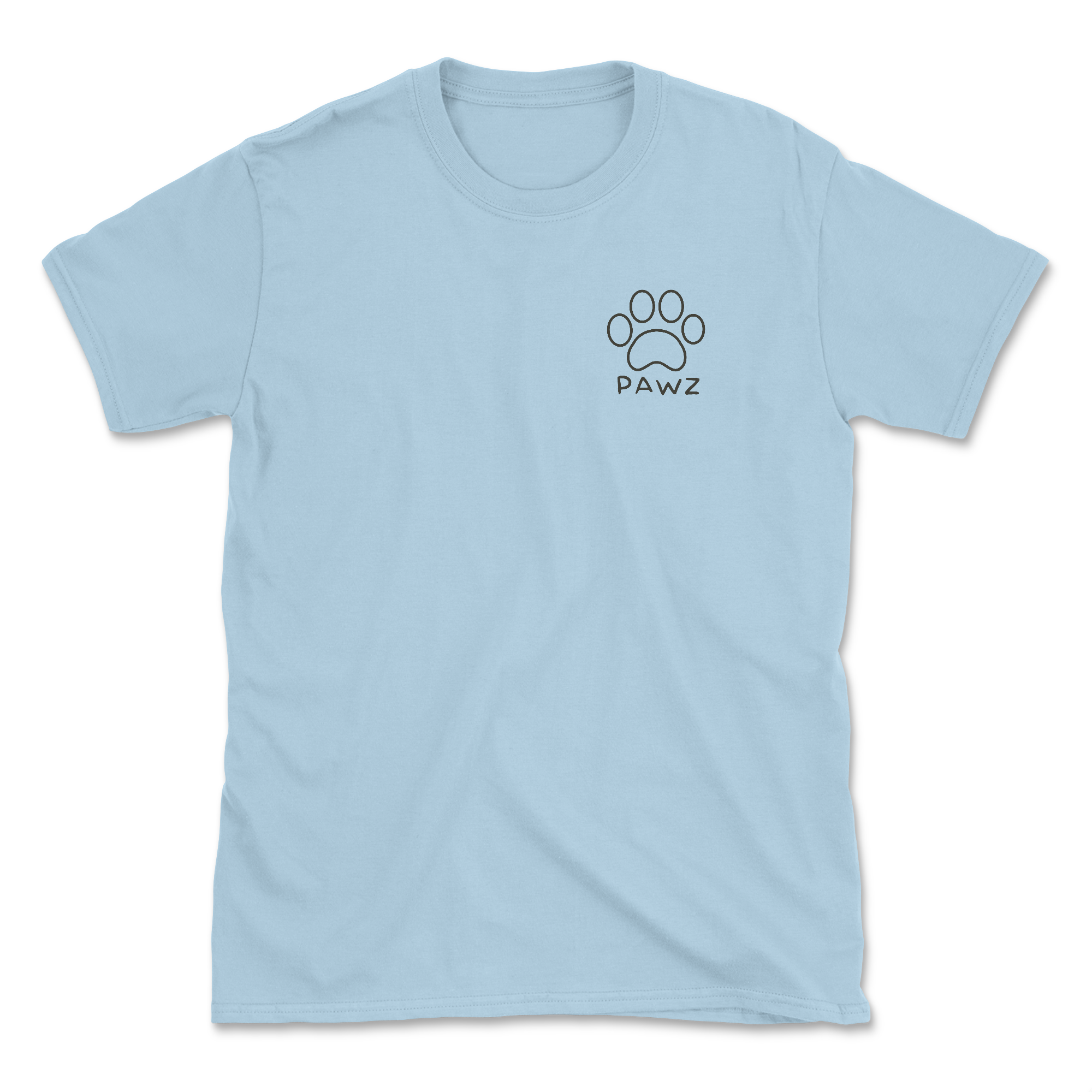Serotonin Pawz - Light Blue (Cold Nose Warm Heart) (Adult Short Sleeve T-Shirt)