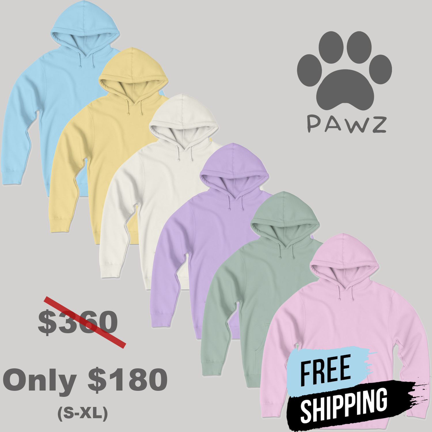 Light (6-Pack) Hoodie Bundle (Adult Hoodies)