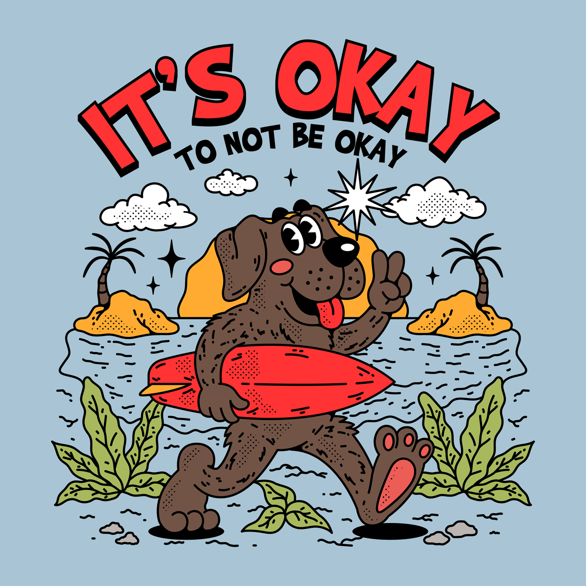 It's Okay To Not Be Okay (Adult Short Sleeve T-Shirt)