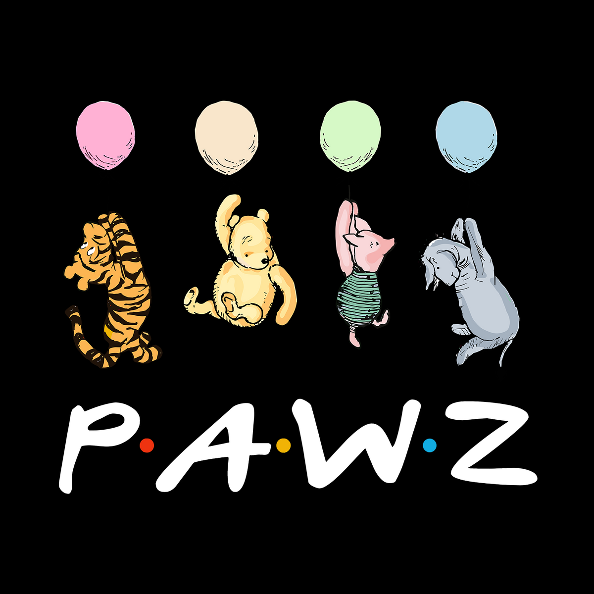 Best Friends - Black (Front Print) (Adult Hoodie) Limited Edition