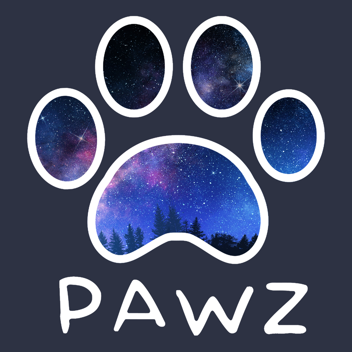 Starry Night (White Outline) (Adult Hoodie)