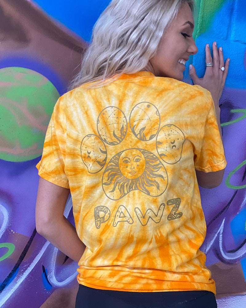 Gold tie dye store shirt