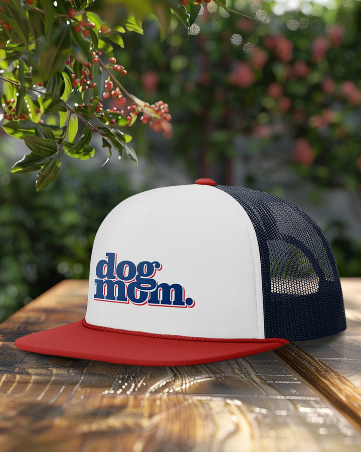 Dog Mom Patriotic Foamie Trucker Hat