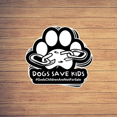 Dogs Save Kids Vinyl Sticker - Pawz