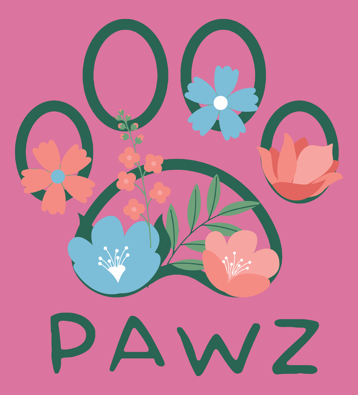 Flowers Paw (Adult Hoodie)