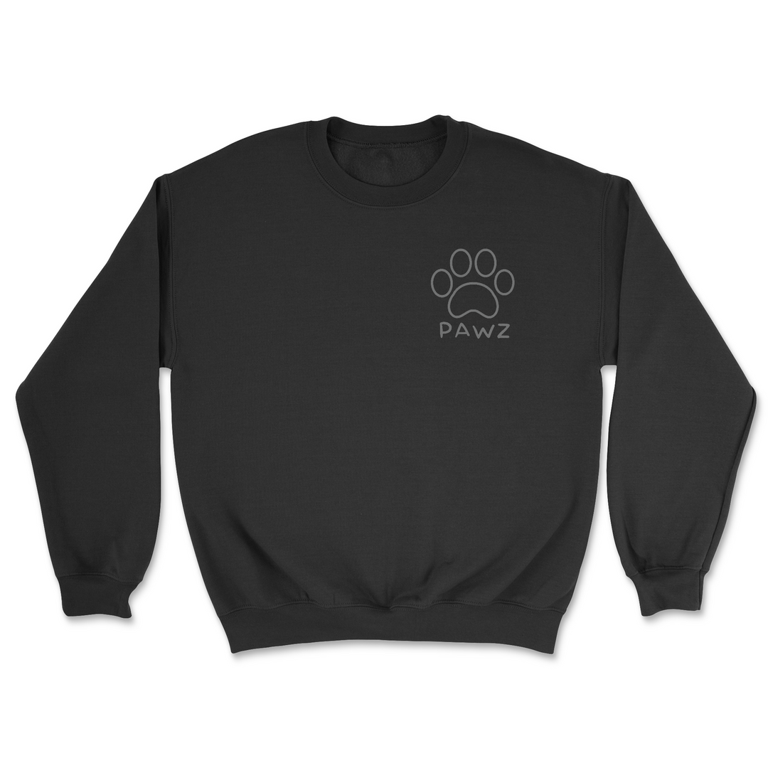 B/W Vertical Paw (Adult Crewneck)