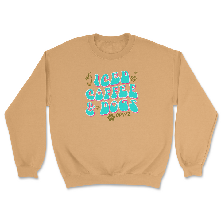 Iced Coffee Front Print (Adult Crewneck)