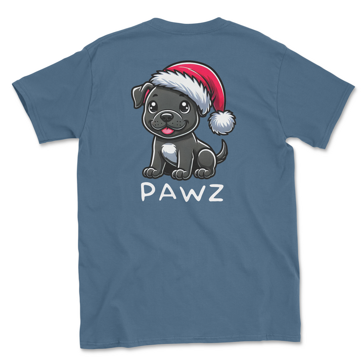 Black Pitbull Christmas (Adult Short Sleeve T-Shirt)