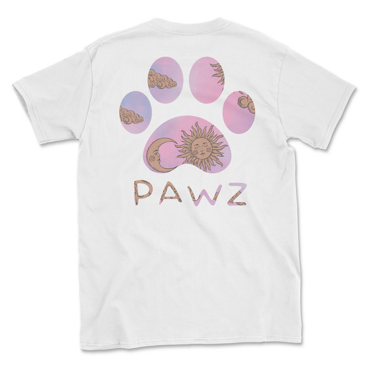 Lunar Pawz - White (Adult Short Sleeve T-Shirt)