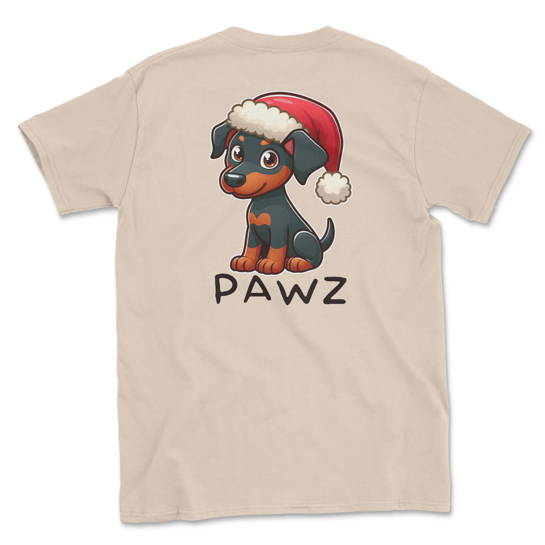 Doberman Christmas (Adult Short Sleeve T-Shirt)