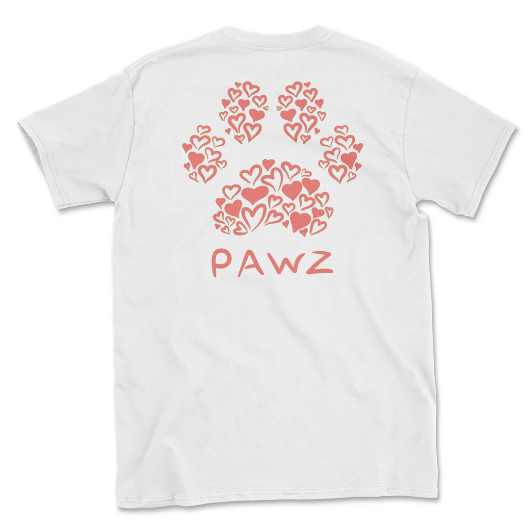 Paw Prints of Love (Adult Short Sleeve T-Shirt)