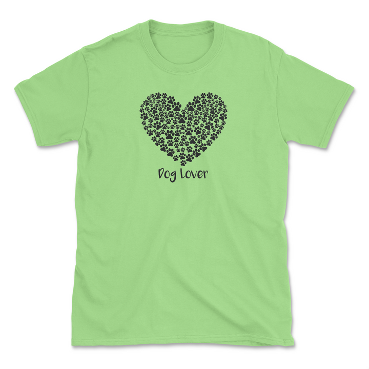 Dog Lover - Dark - Front Print (Adult Short Sleeve T-Shirt)