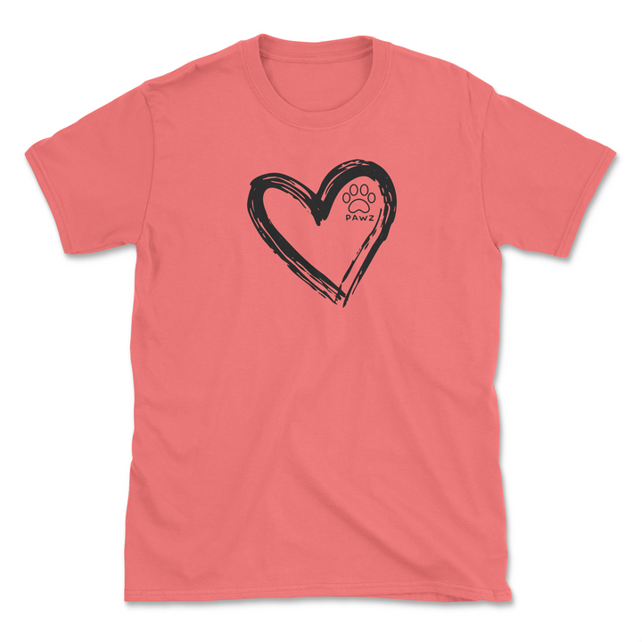 Big Heart Black - Front Print (Adult Short Sleeve T-Shirt)