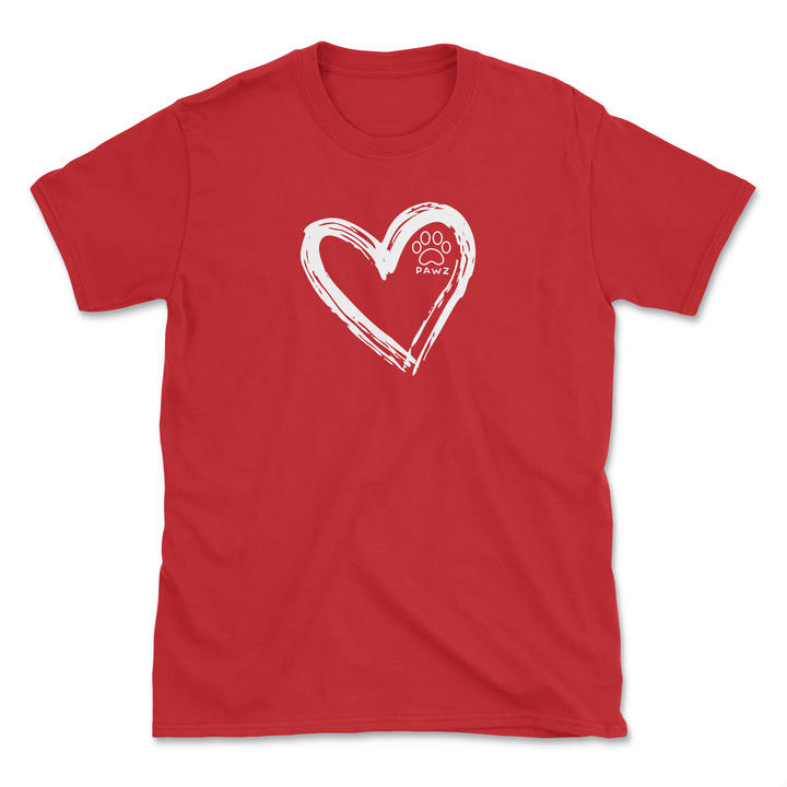 Big Heart White - Front Print (Adult Short Sleeve T-Shirt)