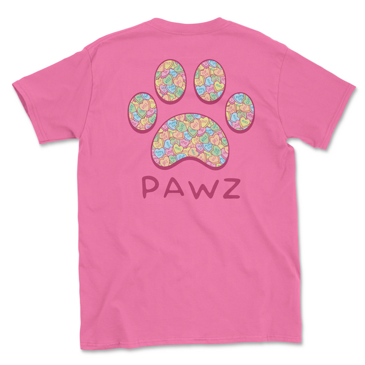 Sweet Hearts Paw (Adult Short Sleeve T-Shirt)