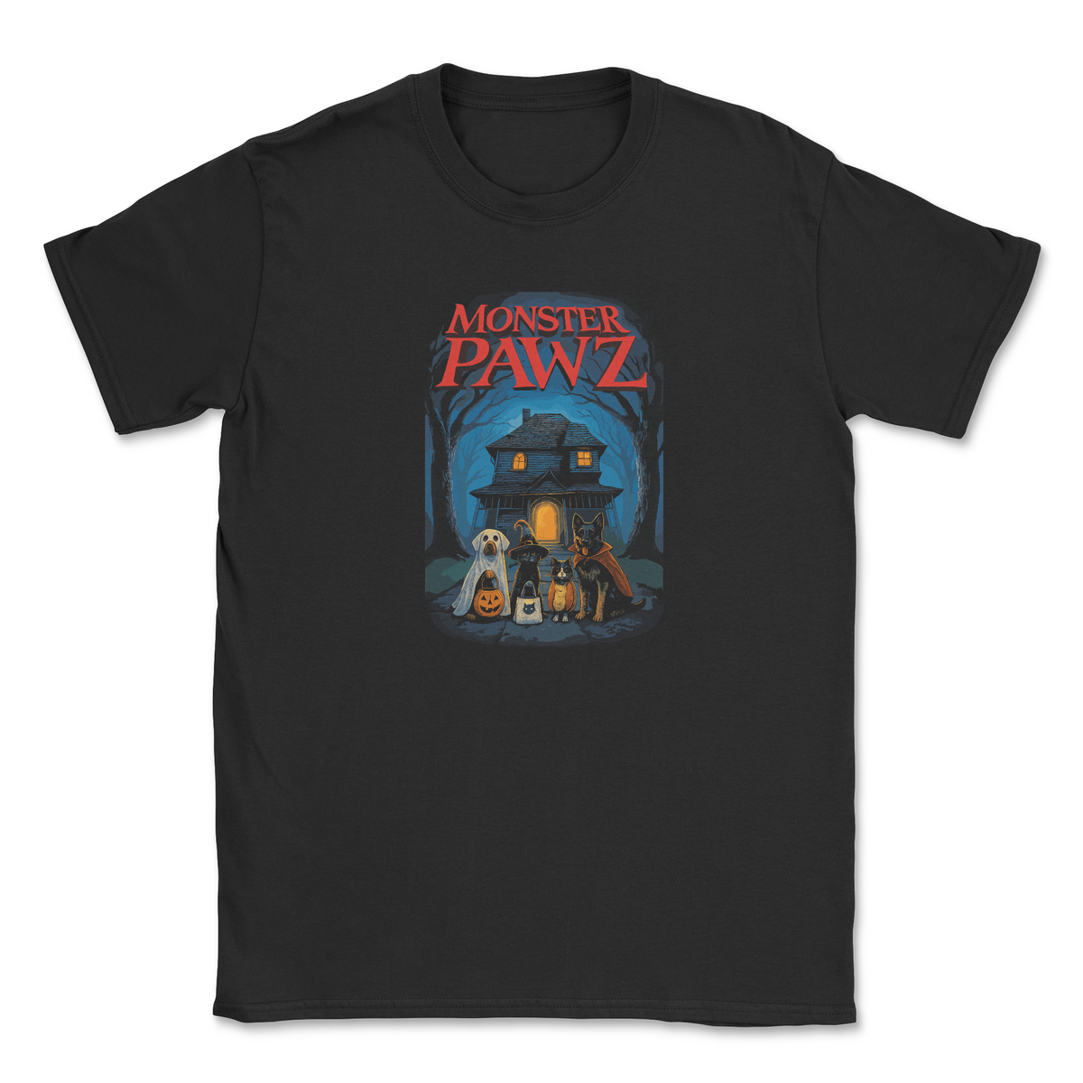 Monster Pawz (Front Print) (Adult Short Sleeve T-Shirt)
