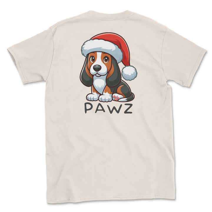 Basset Hound Christmas (Adult Short Sleeve T-Shirt)