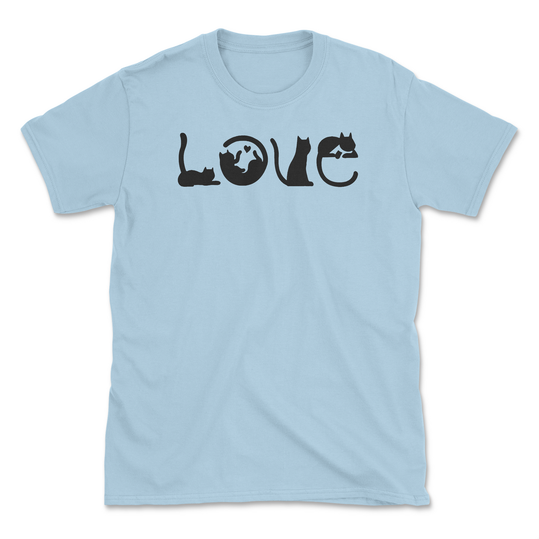 Love Cats - Front Print - (Adult Short Sleeve T-Shirt)