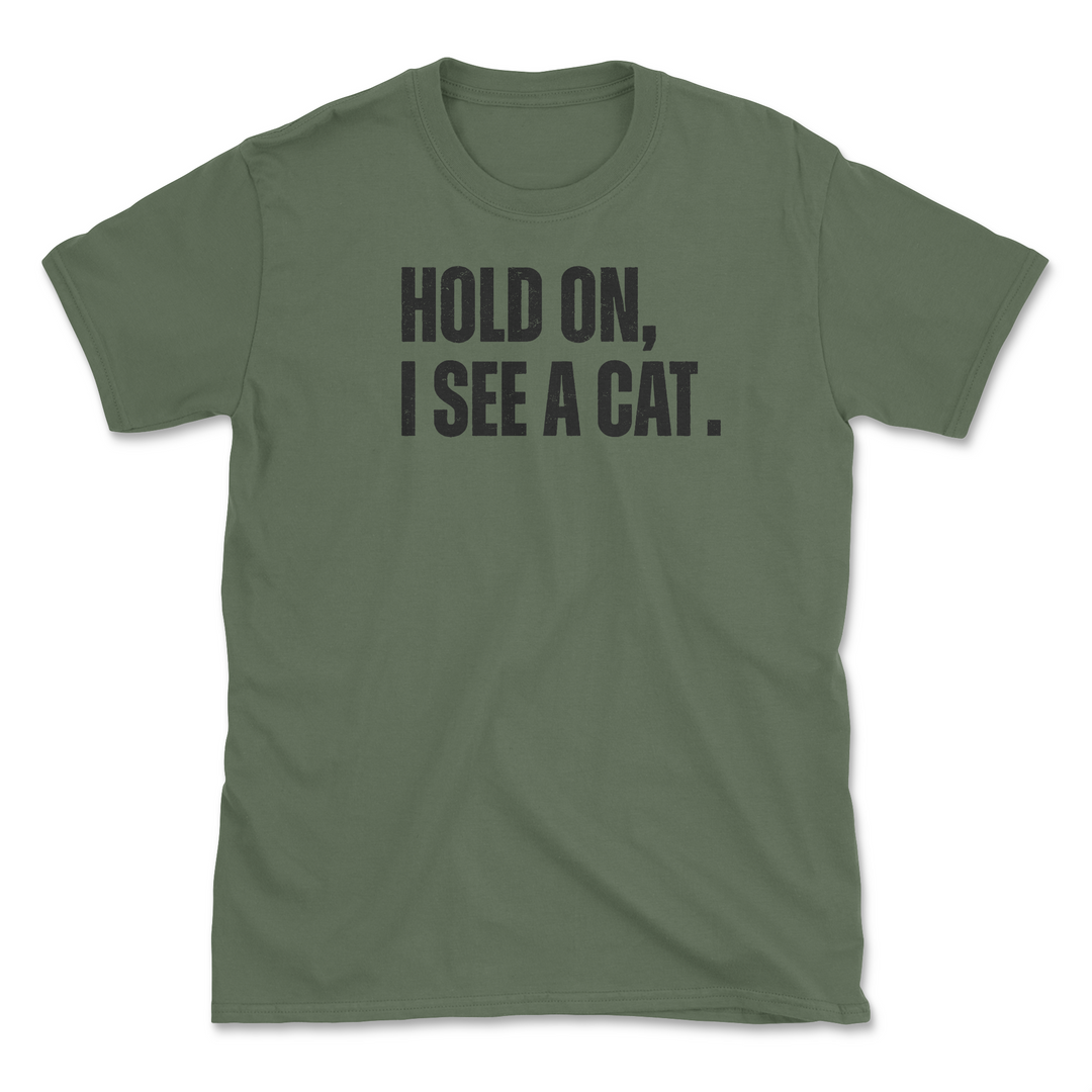 Hold On - Front Print - Green (Adult Short Sleeve T-Shirt)