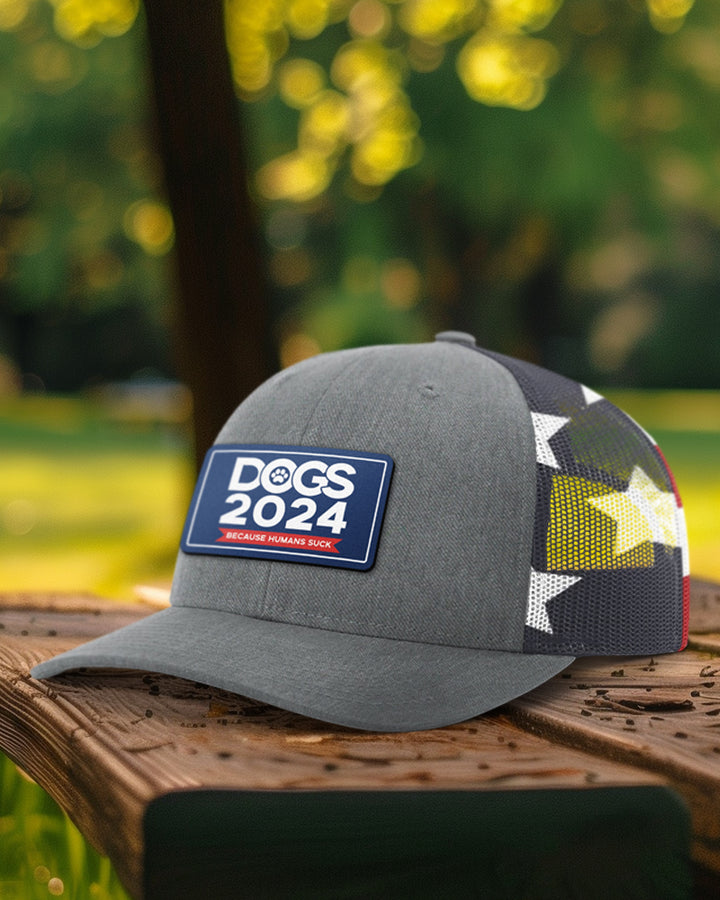 Dogs 2024 Flag Patch Hat