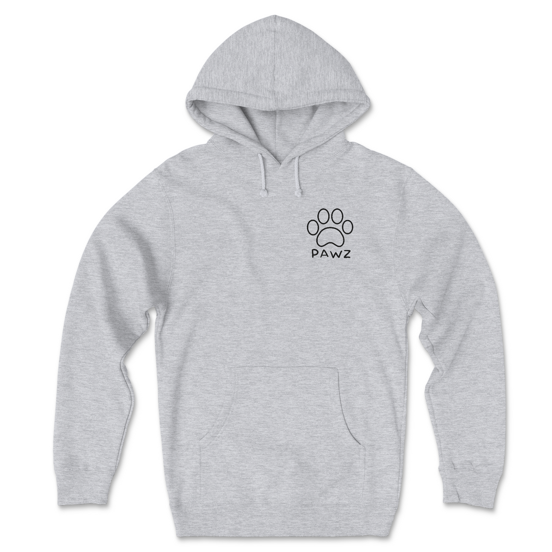 Salty Pawz White/Grey - Sports Grey (Adult Hoodie)