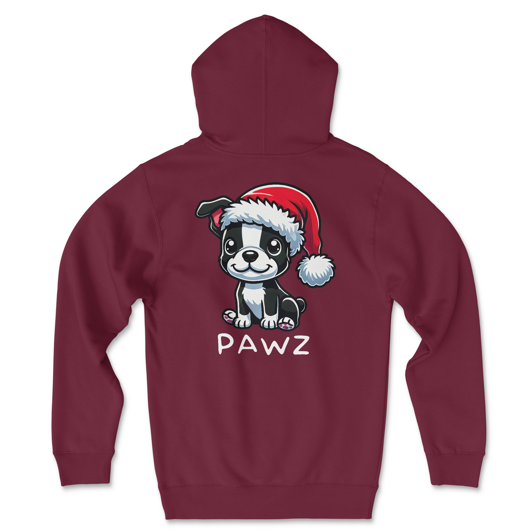 Boston Terrier Christmas (Adult Hoodie)