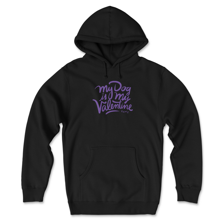 My Dog is My Valentine - Front Print (Adult Hoodie)