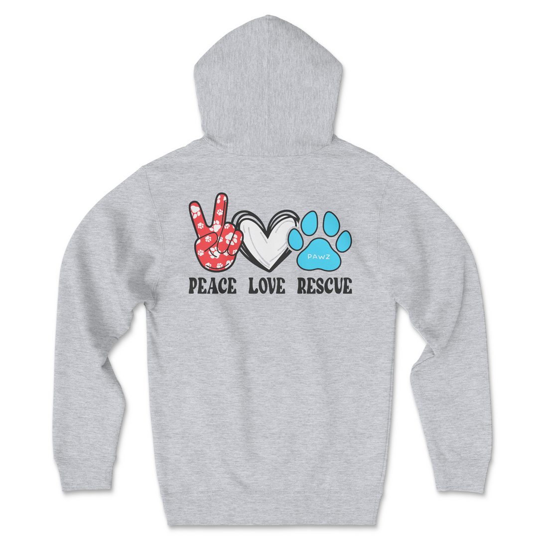 Peace, Love, Pawz (Adult Hoodie)