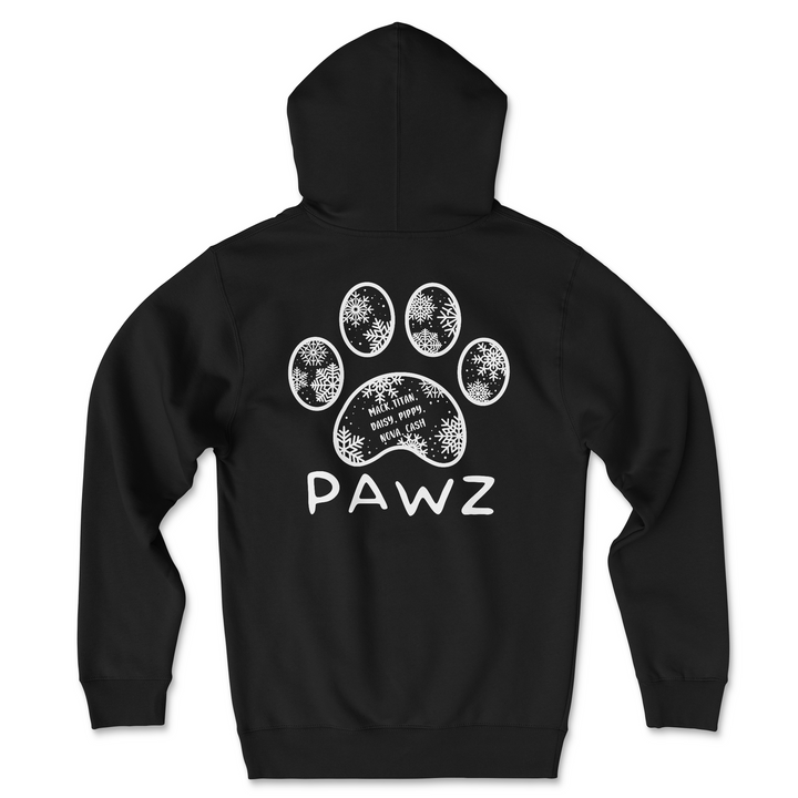 Mack, Titan, Daisy, Pippy, Nova, Cash Snowflake (Adult Hoodie)