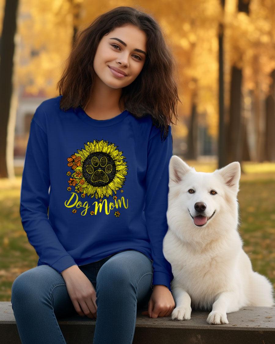 Sunflower Dog Mom Long Sleeve T Shirt