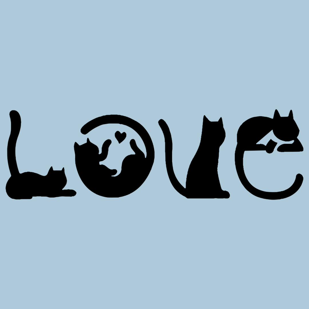 Love Cats - Front Print - (Adult Short Sleeve T-Shirt)