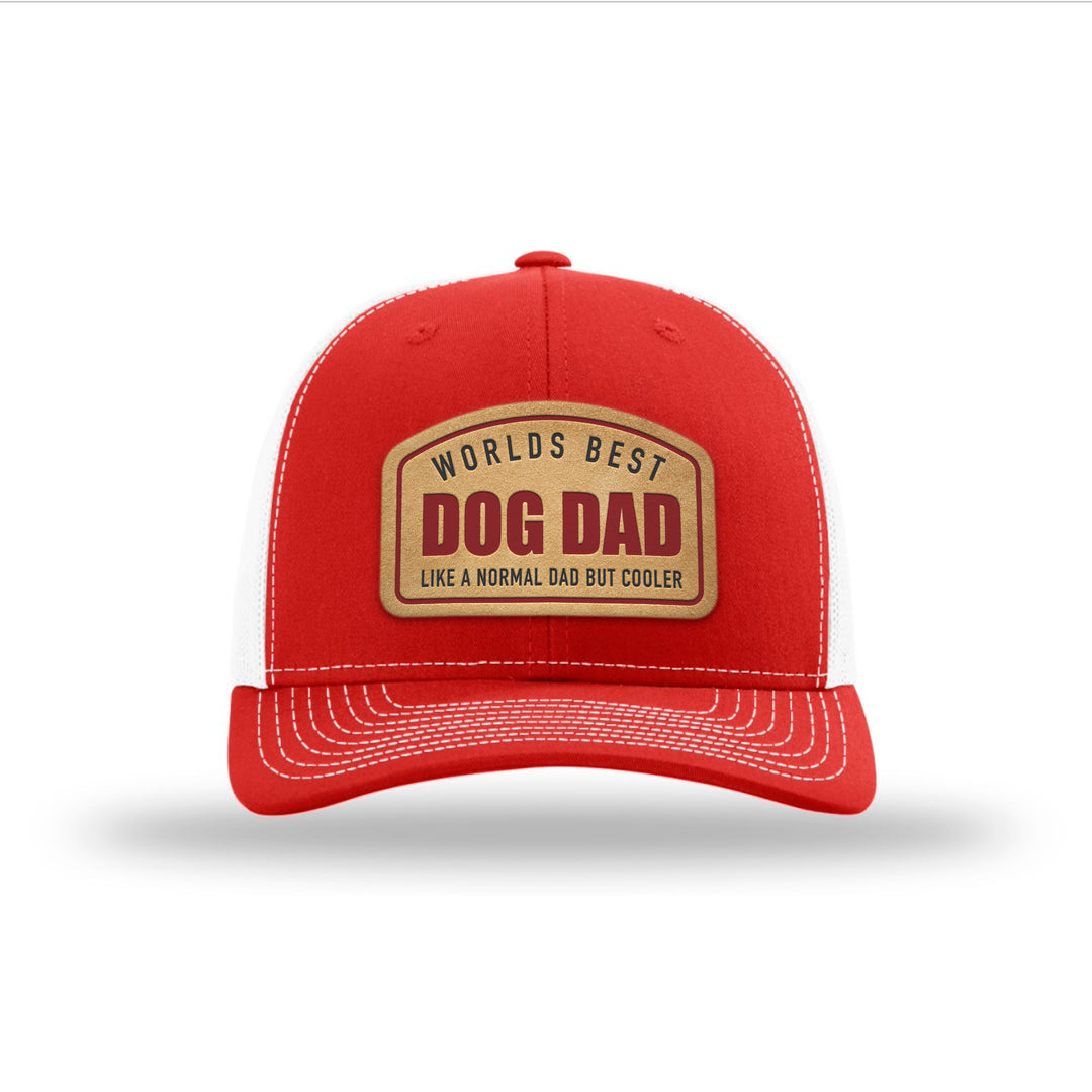 Worlds Best Dog Dad Brown Patch Hats