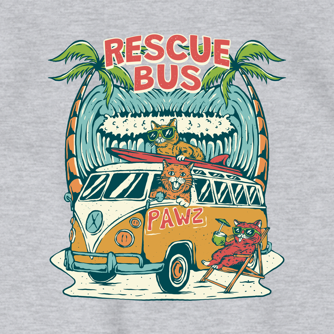 Rescue Bus - Cats (Adult Short Sleeve T-Shirt)