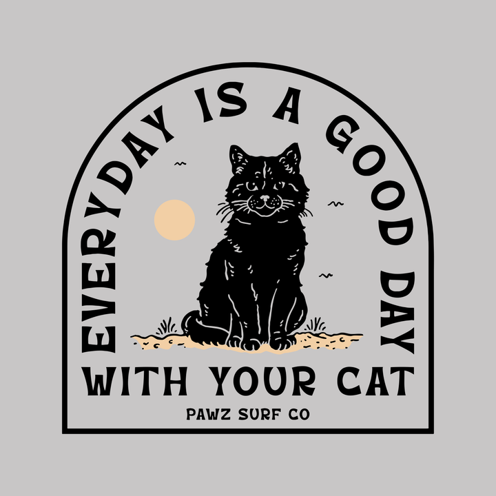 Good Day Cat - Ice Grey (Adult Short Sleeve T-Shirt)