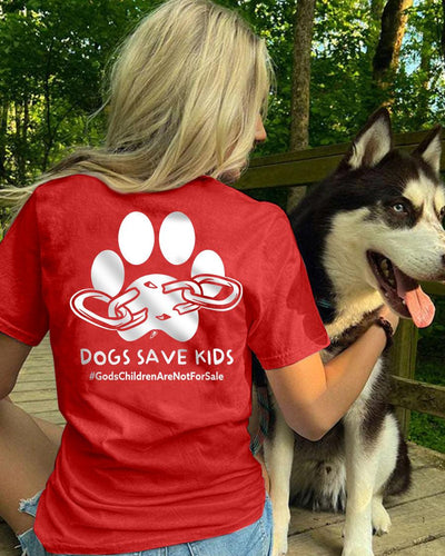 Dogs Save Kids Tee (Back Print) - Pawz
