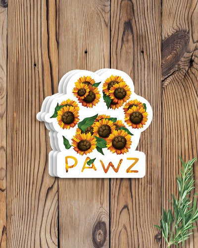 Pawz Sunflower Bouquet  Vinyl Sticker - Pawz