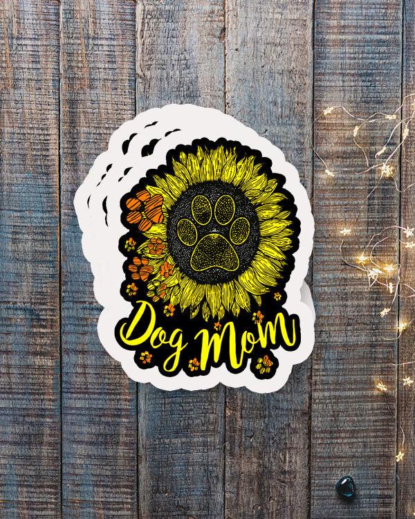 Pawz Sunflower Dog Mom Vinyl Sticker - Pawz