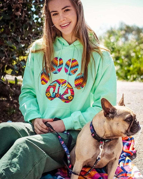 Aztec Sunset Front Print Hoodie | Pawz